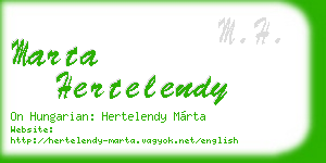 marta hertelendy business card